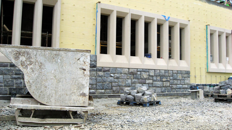 First Hokie Stone Set into Virginia Tech Carilion Building Façade