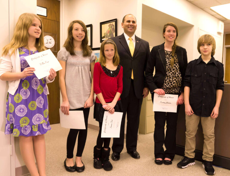 Winners of Art Contest Honored by House of Delegates