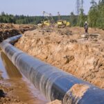 construction of the gas pipeline