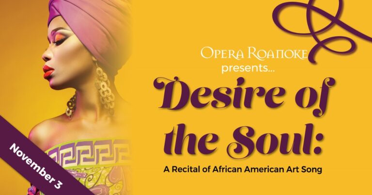Opera Roanoke To Present Recital of African American Art Song