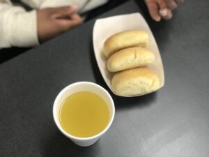 Lent broth and bread lunch at Roanoke Catholic School