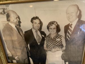 The Smiths with President Gerald Ford (R) and Rep. William Wampler (L). c. mid-1970s
